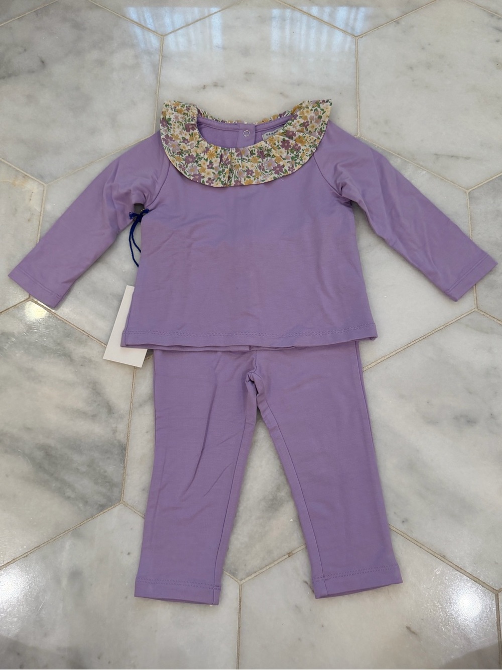 Maison Me Lavender Set with Floral Collar